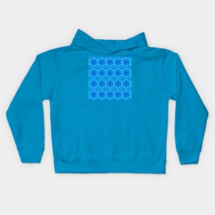 Blue Flowers Pattern Kids Hoodie